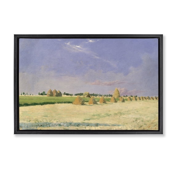 Stupell Industries Soft Light On Open Fields Black Framed Floater Canvas Wall Art design by Seven Trees Design, 17 x 25