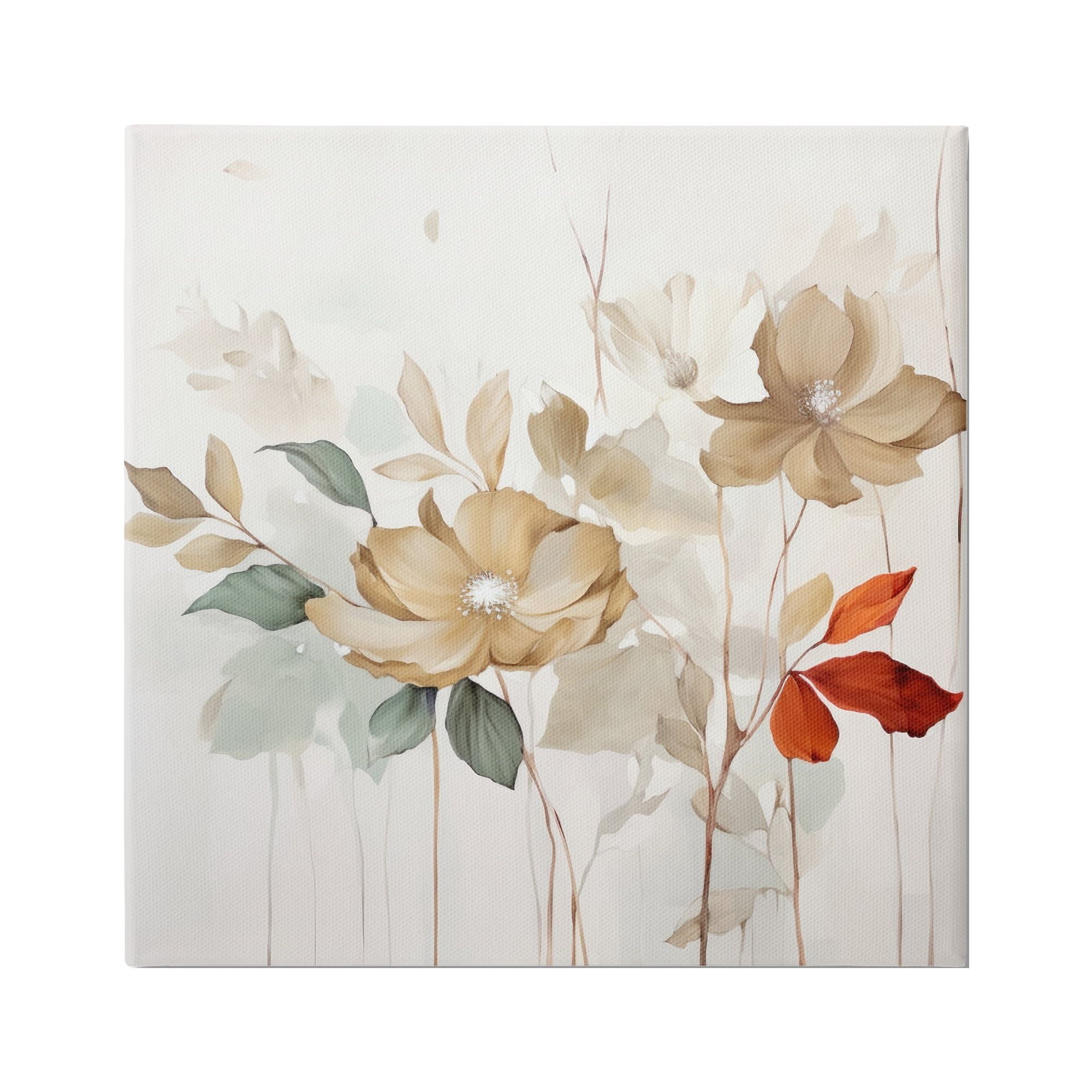 Stupell Industries Soft Modern Blooms Botanical & Floral Painting Gallery Wrapped Canvas Art Print Wall Art, 36 x 36