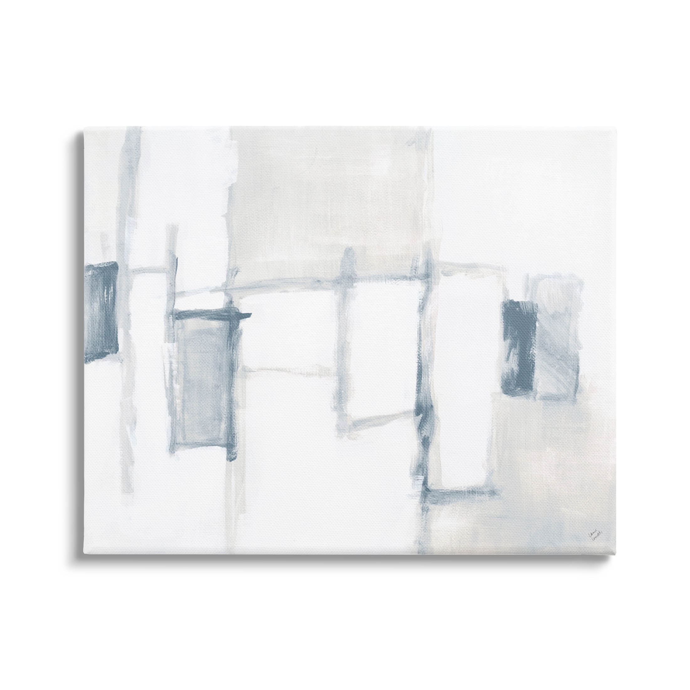 Stupell Industries Soft Modern Geometric Arrangement Painting Gallery Wrapped Canvas Print Wall Art, Design by Lanie Loreth