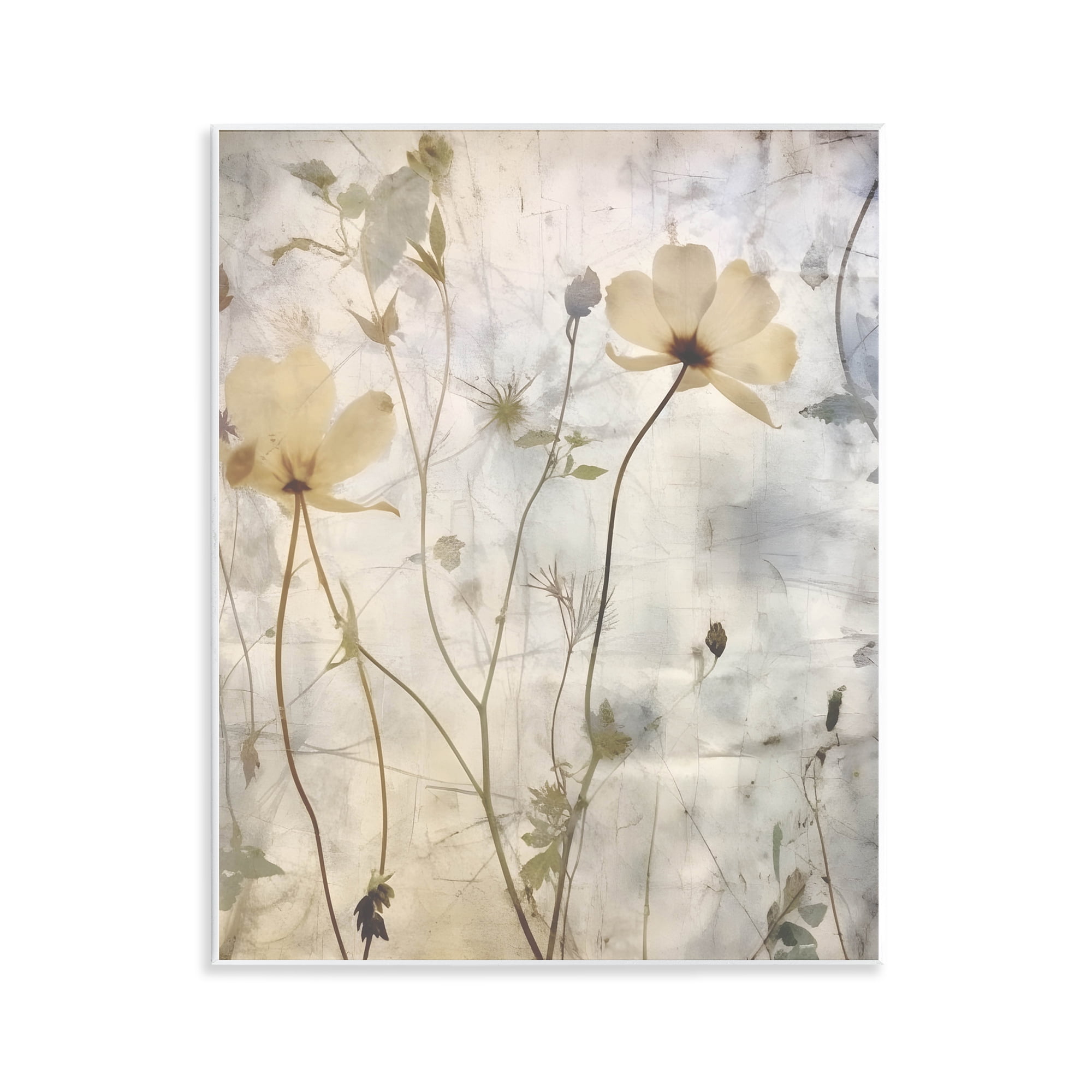Stupell Industries Soft Neutral Botanicals Plants & Flowers Painting Unframed Art Print Wall Art, 11 x 14