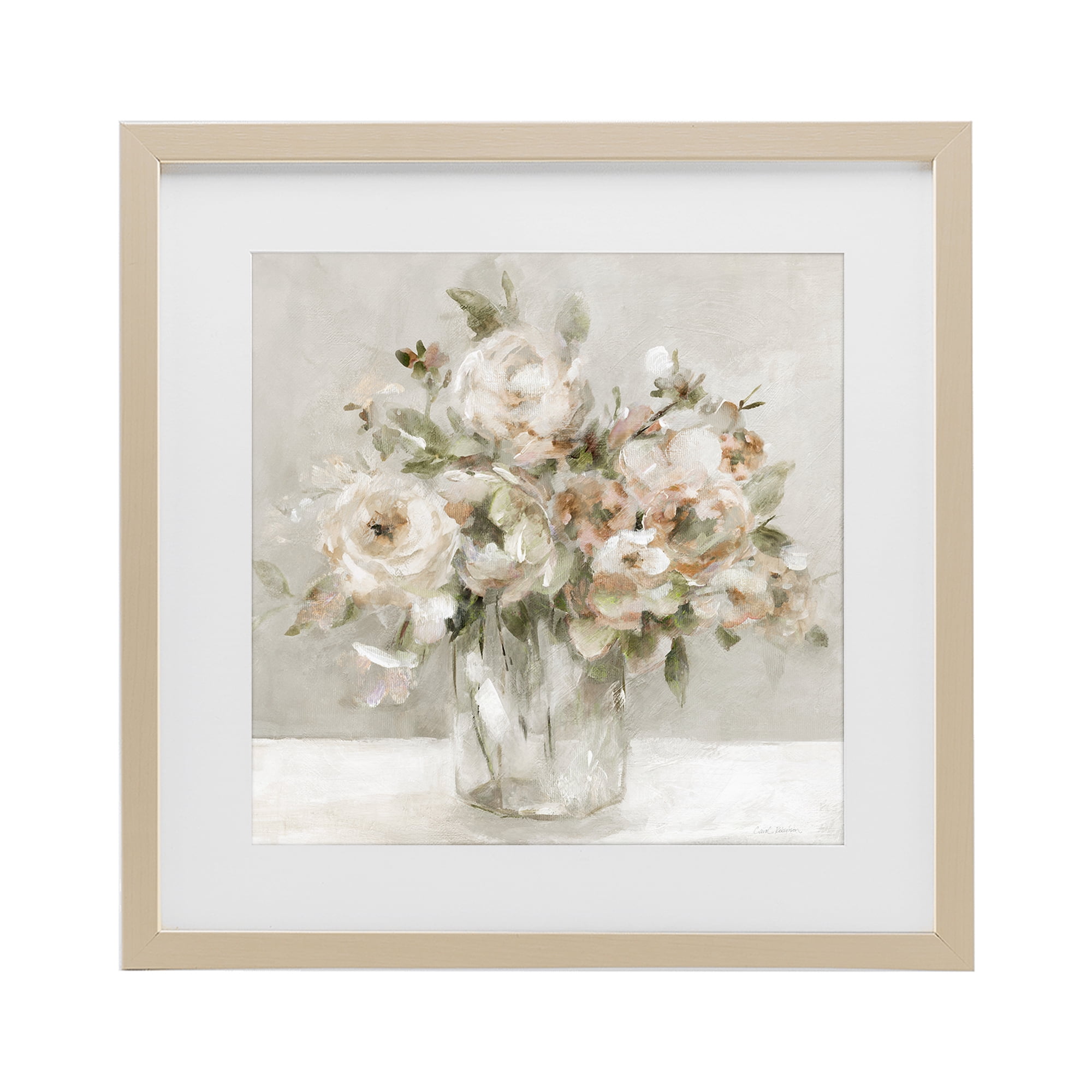 Stupell Industries Soft Neutral Floral Still Life Birch Framed Print Under Glass, design by Carol Robinson