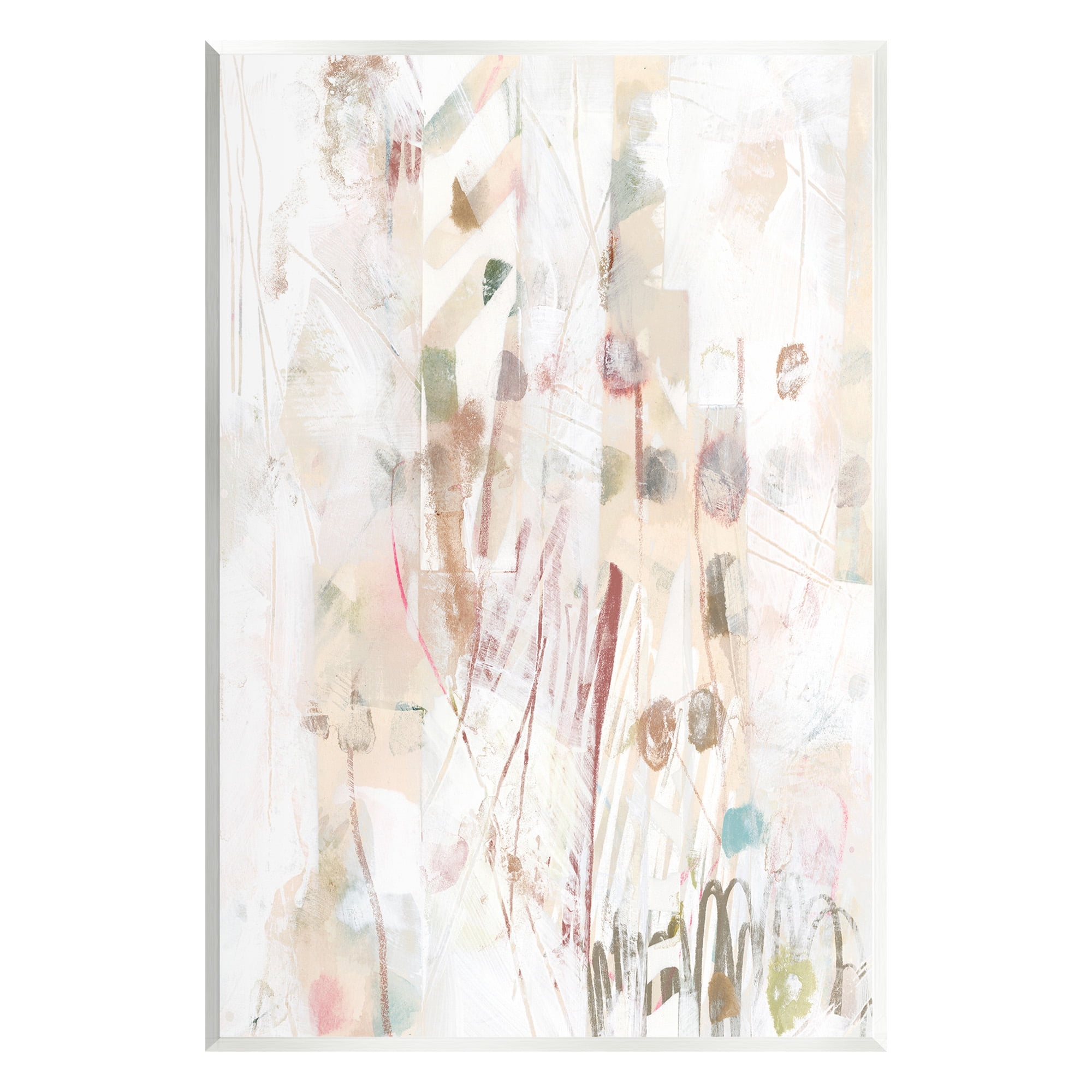 Stupell Industries Soft Neutral Pattern Abstract Painting Unframed Art Print Wall Art, 13 x 19