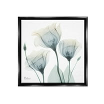 Stupell Industries Soft Opaque Tulips Botanical & Floral Photography Black Floater Framed Canvas Art Print Wall Art, 18 x 18