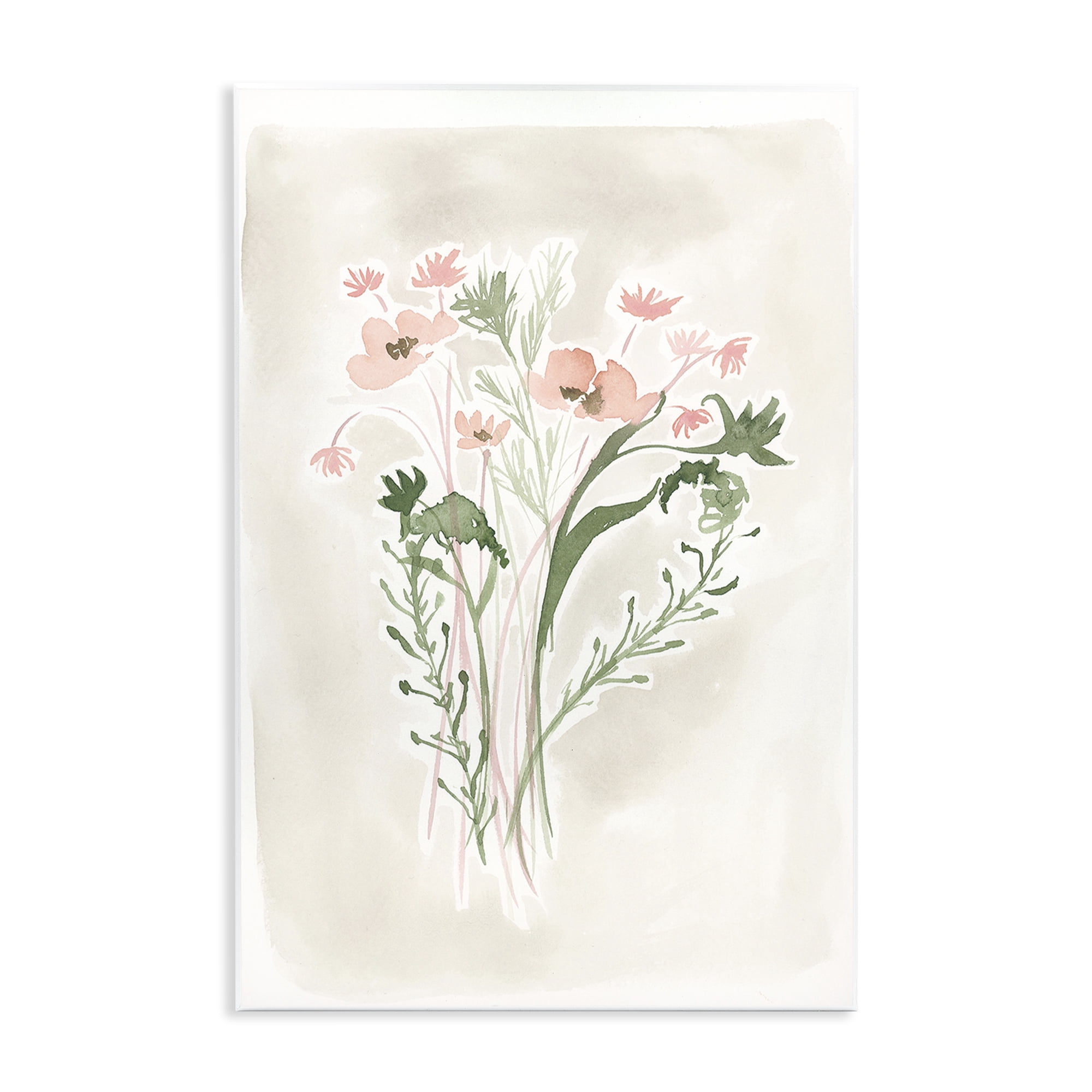 Stupell Industries Soft Organic Florals Botanical & Floral Painting Unframed Art Print Wall Art, 10 x 15