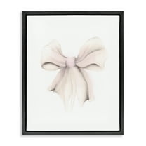 Stupell Industries Soft Pale Ribbon Beauty & Fashion Painting Black Floater Framed Art Print Wall Art, 17 x 21