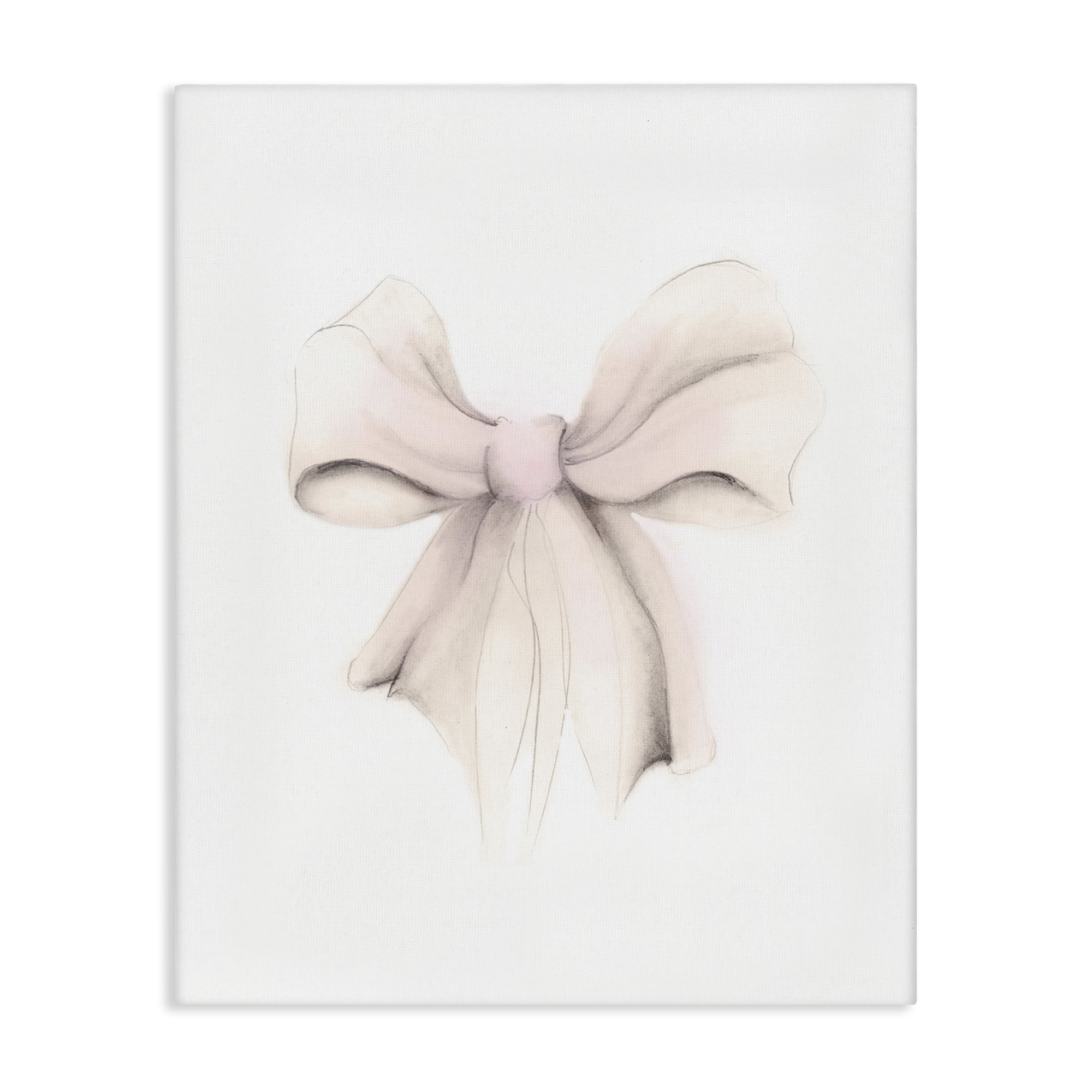 Stupell Industries Soft Pale Ribbon Beauty & Fashion Painting Gallery Wrapped Canvas Art Print Wall Art, 30 x 40