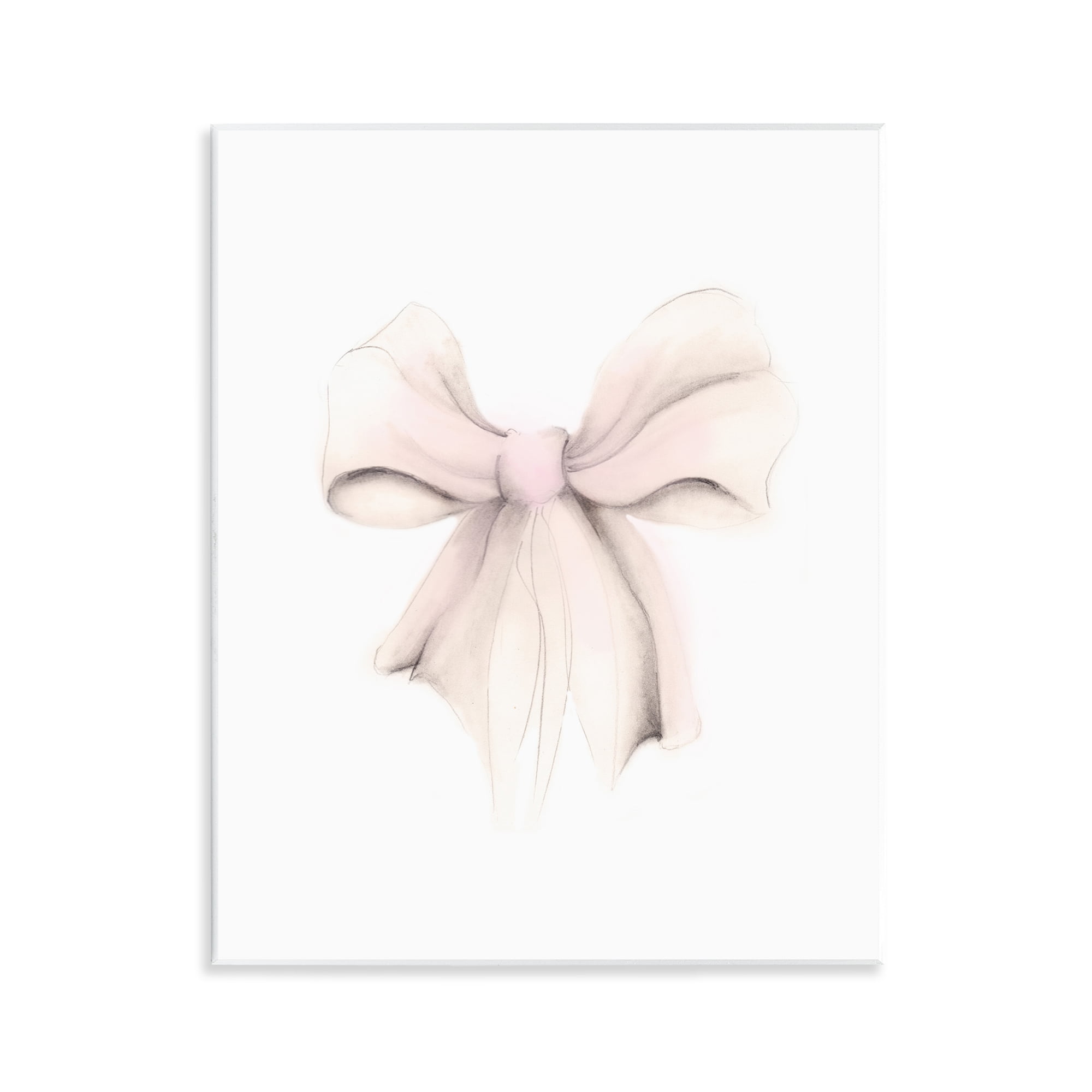 Stupell Industries Soft Pale Ribbon Beauty & Fashion Painting Unframed Art Print Wall Art, 11 x 14
