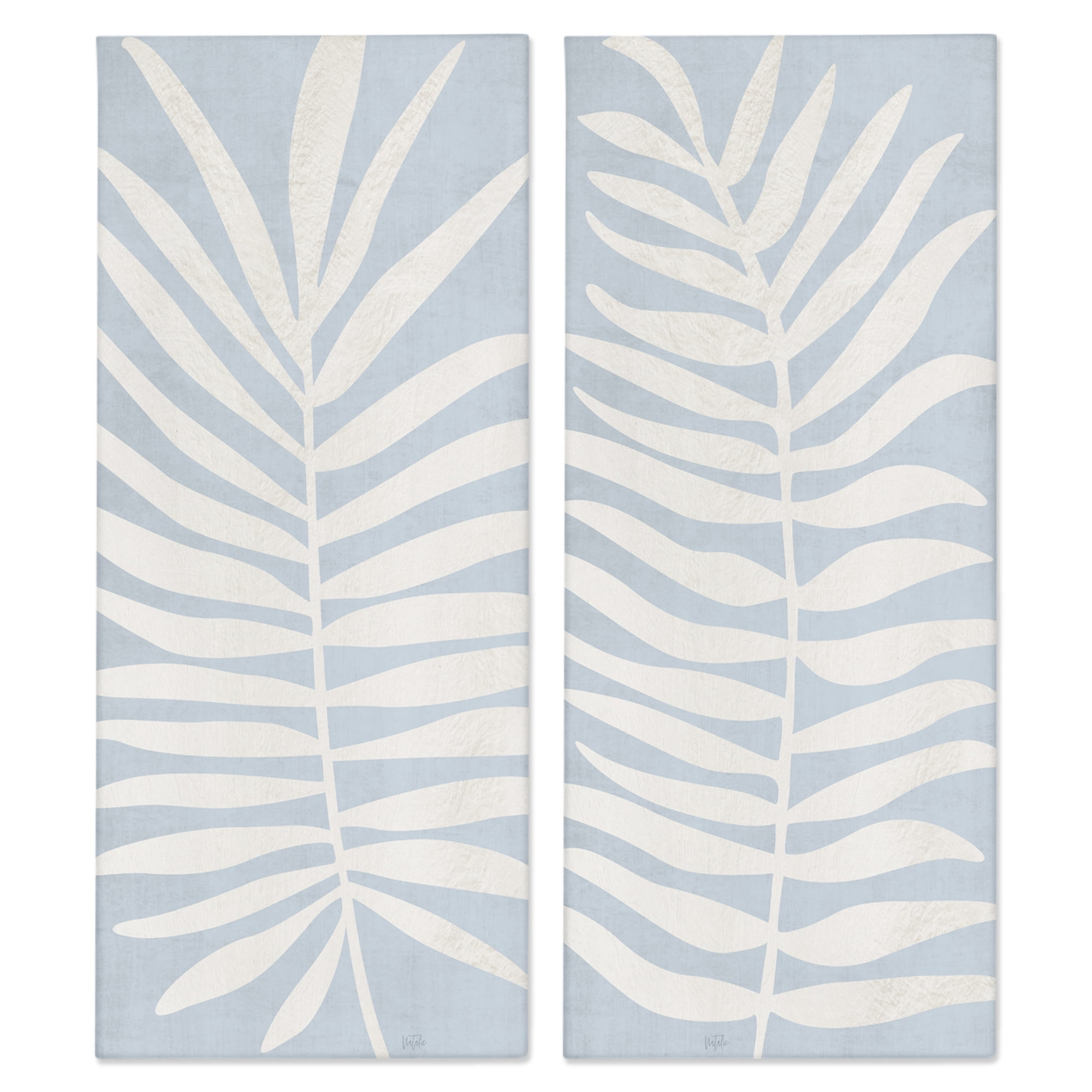 Stupell Industries Soft Palm Leaf Pair 2 Piece Canvas Wall Art Set, design by Natalie Carpentieri