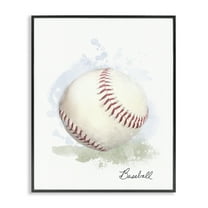 Stupell Industries Soft Pastel Baseball Sports & Sports Teams Painting Black Framed Art Print Wall Art, 11 x 14