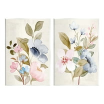 Stupell Industries Soft Pastel Florals Botanical & Floral Painting Unframed Art Print Wall Art, 10 x 15