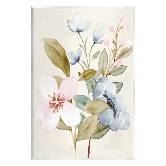 Stupell Industries Soft Pastel Flowers Botanical & Floral Painting Unframed Art Print Wall Art, 10 x 15