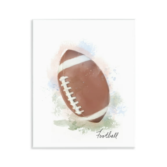 Stupell Industries Soft Pastel Football Sports & Sports Teams Painting Unframed Art Print Wall Art, 11 x 14