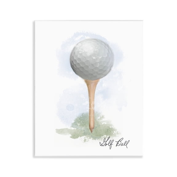 Stupell Industries Soft Pastel Golf on Tee Sports & Sports Teams Painting Unframed Art Print Wall Art, 11 x 14