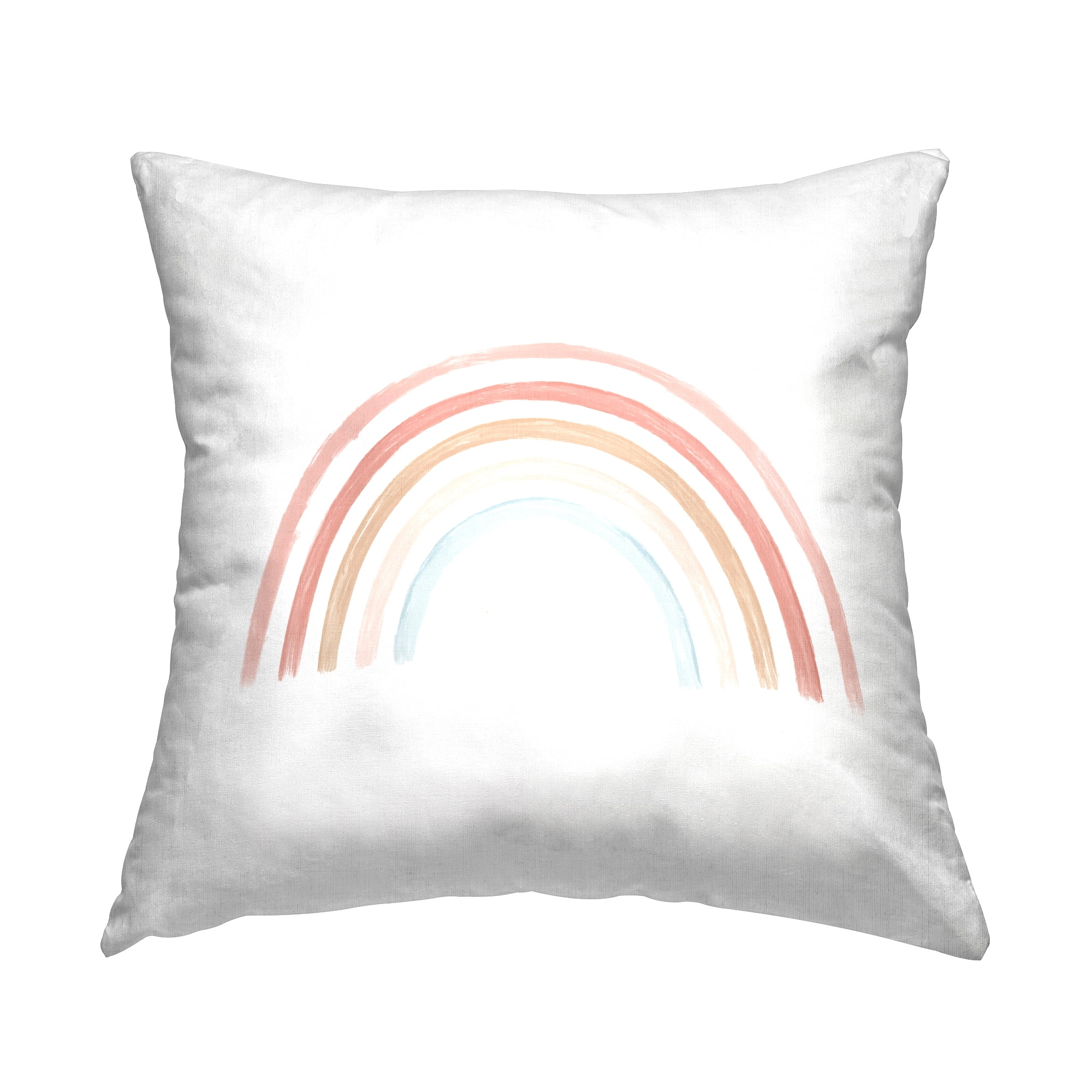 Stupell Industries Soft Pastel Rainbow Stripes Minimal Nature Design by Daphne Polselli Throw Pillow