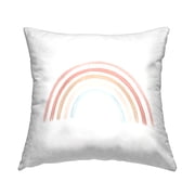 Stupell Industries Soft Pastel Rainbow Stripes Minimal Nature Design by Daphne Polselli Throw Pillow