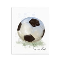 Stupell Industries Soft Pastel Soccer Ball Sports & Sports Teams Painting Unframed Art Print Wall Art, 11 x 14