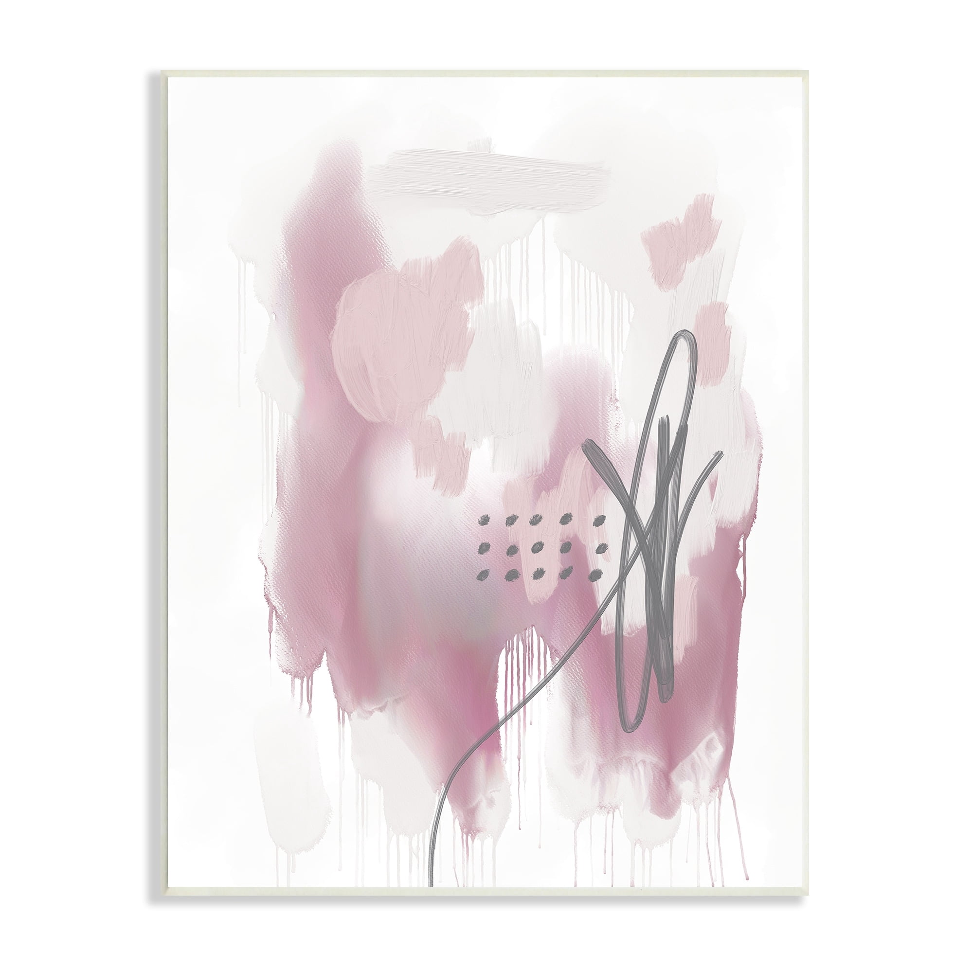 Stupell Industries Soft Pink Abstract Shape Cluster Blush Tone Painting, 10 x 15, Design by Urban Epiphany