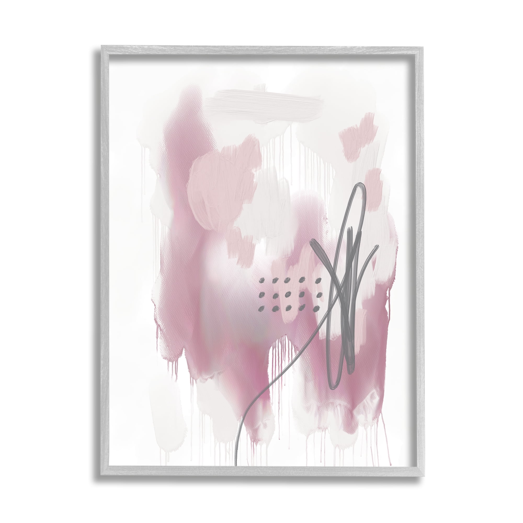 Stupell Industries Soft Pink Abstract Shape Cluster Blush Tone Painting, 16 x 20, Design by Urban Epiphany