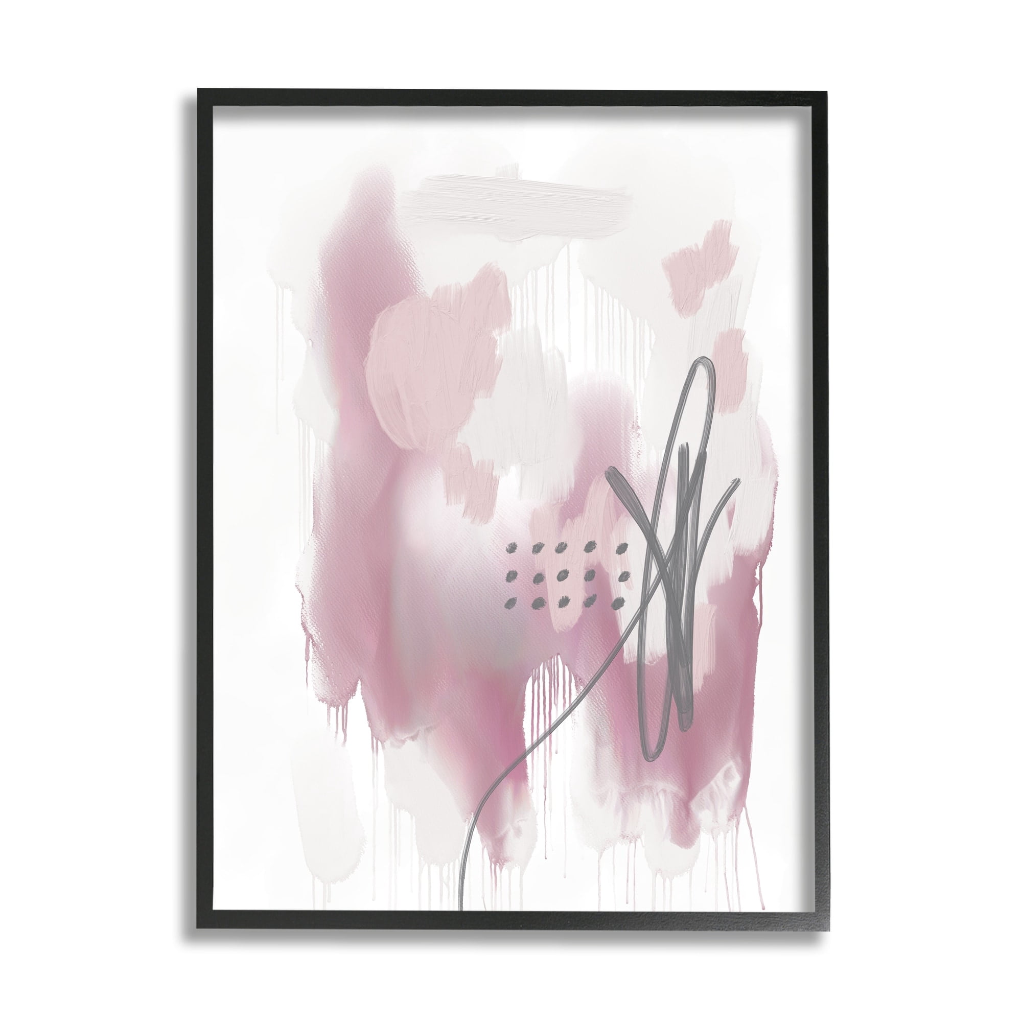 Stupell Industries Soft Pink Abstract Shape Cluster Blush Tone Painting, 24 x 30, Design by Urban Epiphany