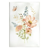 Stupell Industries Soft Pink Flower Sprigs Botanical & Floral Painting Unframed Art Print Wall Art, 10 x 15