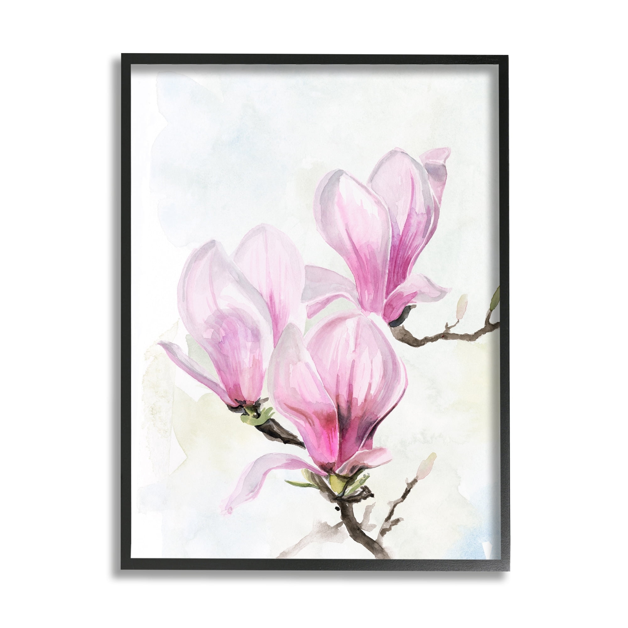 Stupell Industries Soft Pink Magnolia Blossoms Watercolor Floral Painting, 11 x 14,Design by Jennifer Paxton Parker