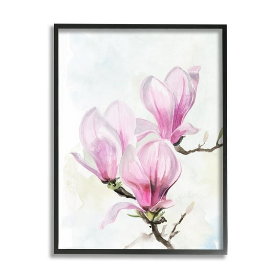 Stupell Industries Soft Pink Magnolia Blossoms Watercolor Floral Painting, 24 x 30,Design by Jennifer Paxton Parker