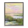 thumbnail image 1 of Stupell Industries Soft Pink Marshland Sunrise Landscape & Nature Painting Gray Floater Framed Canvas Art Print Wall Art, 17 x 21, 1 of 9