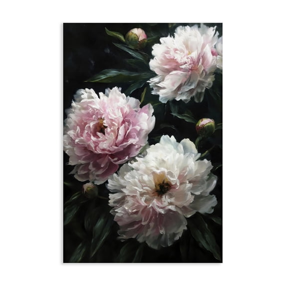 Stupell Industries French Country Soft Pink Peony Garden Canvas Art, 30 x 45, by Petals Prints Design
