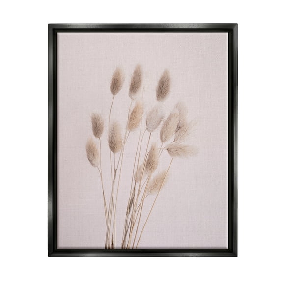 Stupell Industries Soft Pink Reed Sprigs Botanical & Floral Photography Black Floater Framed Art Print Wall Art, 17 x 21