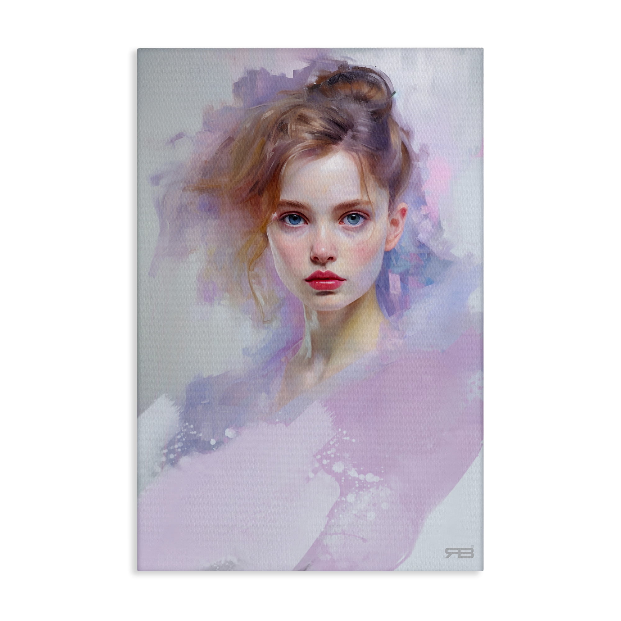 Stupell Industries Soft Portrait of Woman Novelty Painting Gallery Wrapped Canvas Art Print Wall Art, 16 x 24