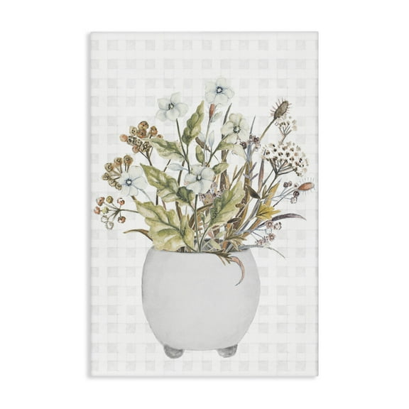 Stupell Industries Soft Potted Wildflowers Botanical & Floral Painting Gallery Wrapped Canvas Art Print Wall Art, 16 x 24