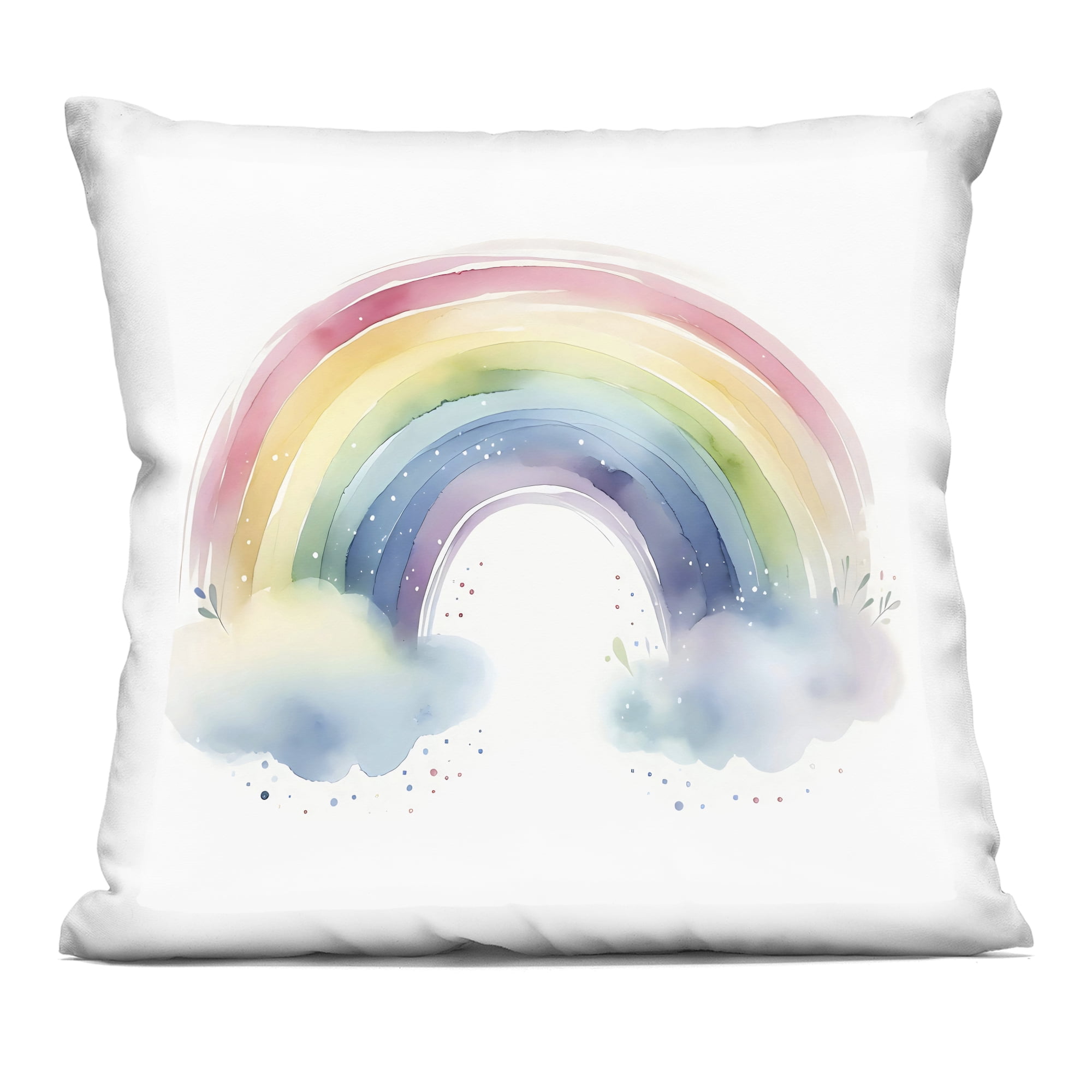 Stupell Industries Soft Rainbow with Clouds Decorative Printed Throw Pillow, design by Creative Studio