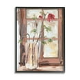 thumbnail image 1 of Stupell Industries Soft Red Florals Window Pane Flower Vase Botanical & Floral Painting Black Framed Art Print Wall Art, 11 x 14, 1 of 7