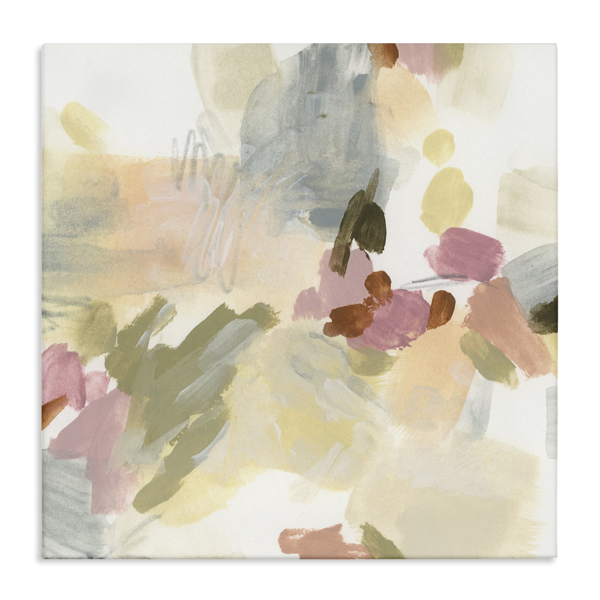 Stupell Industries Soft Restless Abstraction Abstract Painting Wrapped Canvas Art Print Wall Art, 17 x 17