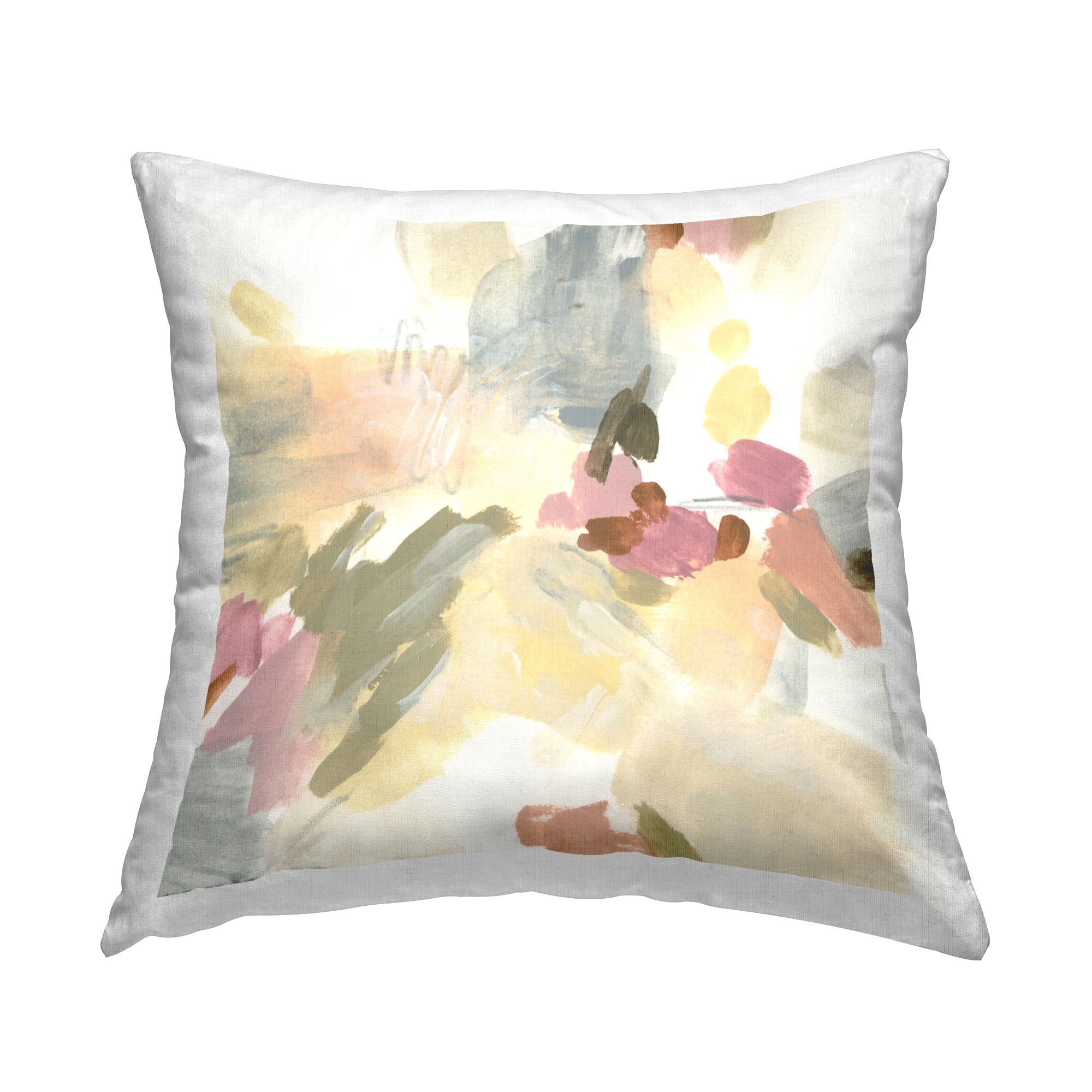 Stupell Industries Soft Restless Abstraction Decorative Printed Throw Pillow Design by June Erica Vess .
