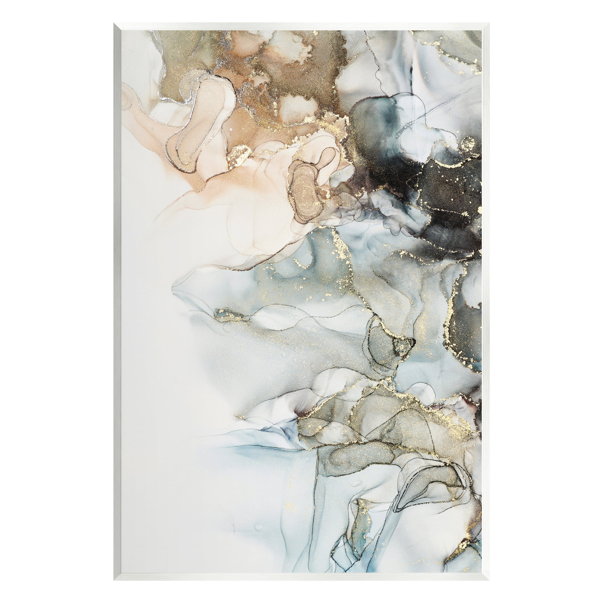 Stupell Industries Soft Ripples Abstraction Abstract Painting Unframed Art Print Wall Art, 10 x 15