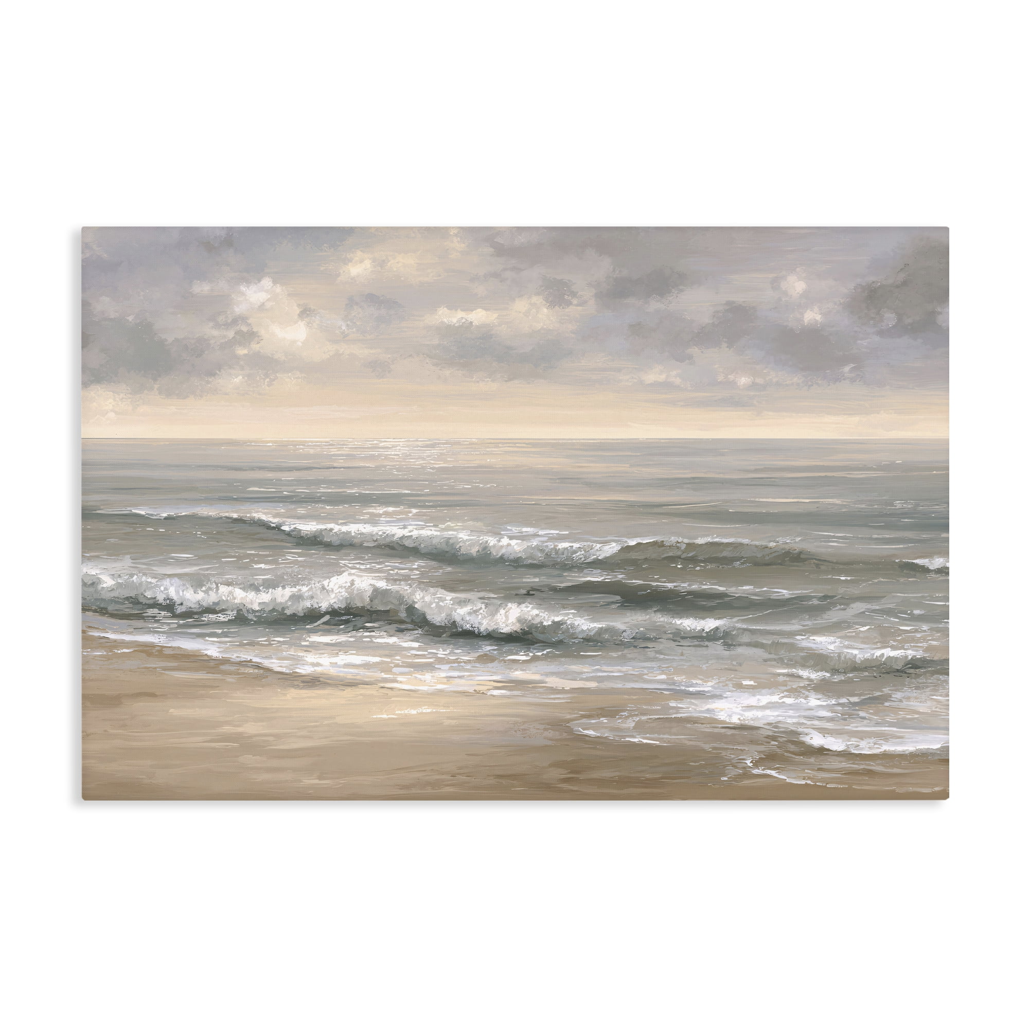 Stupell Industries Soft Rolling Beach Waves Canvas Wall Art, design by Jacky Ngan