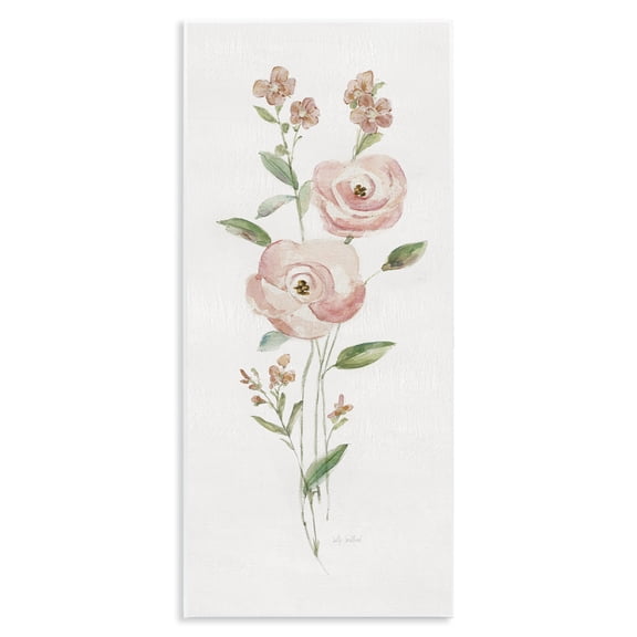 Stupell Industries Soft Rose Sprigs Botanical & Floral Painting Unframed Art Print Wall Art, 7 x 17