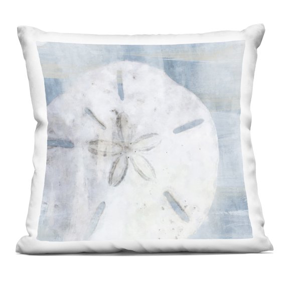 Stupell Industries - Soft Sand Dollar Coastal Throw Pillow 18" x 18" by Nina Blue