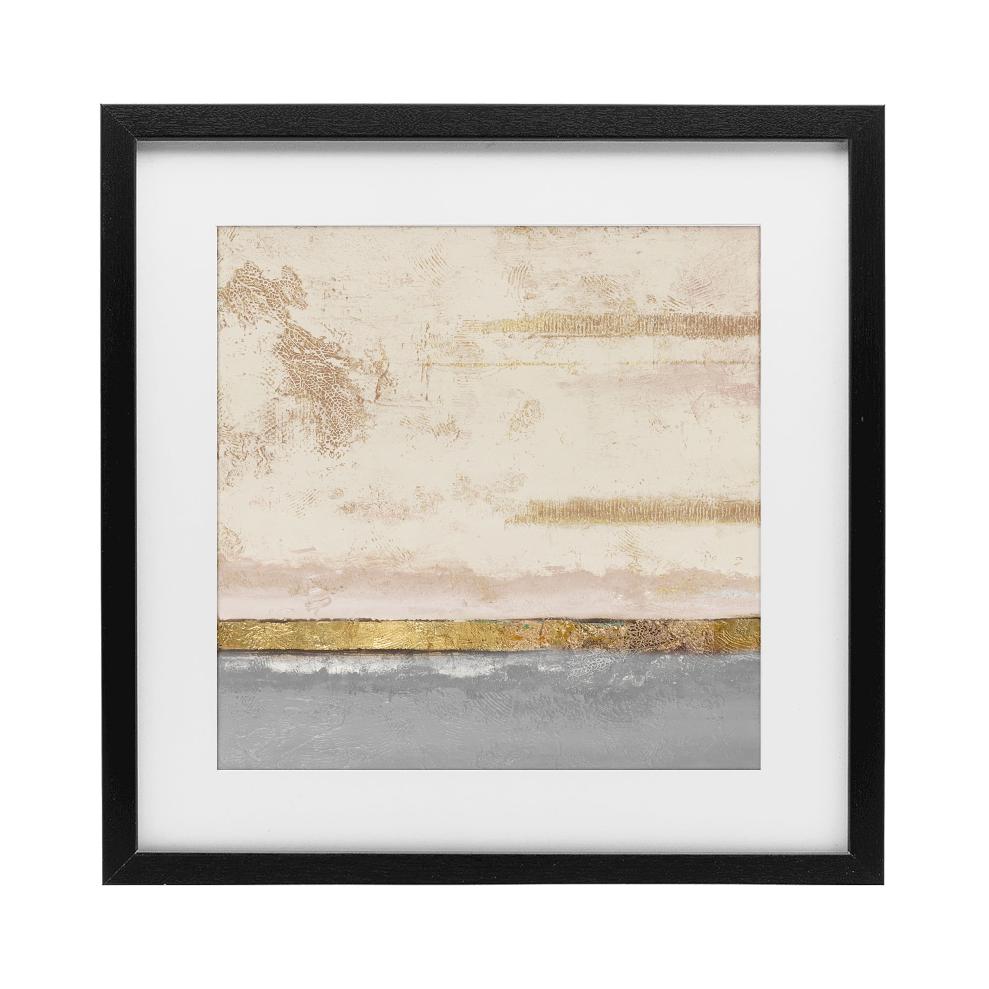 Stupell Industries Soft Sea Abstract Black Framed Print Under Glass, design by Patricia Pinto