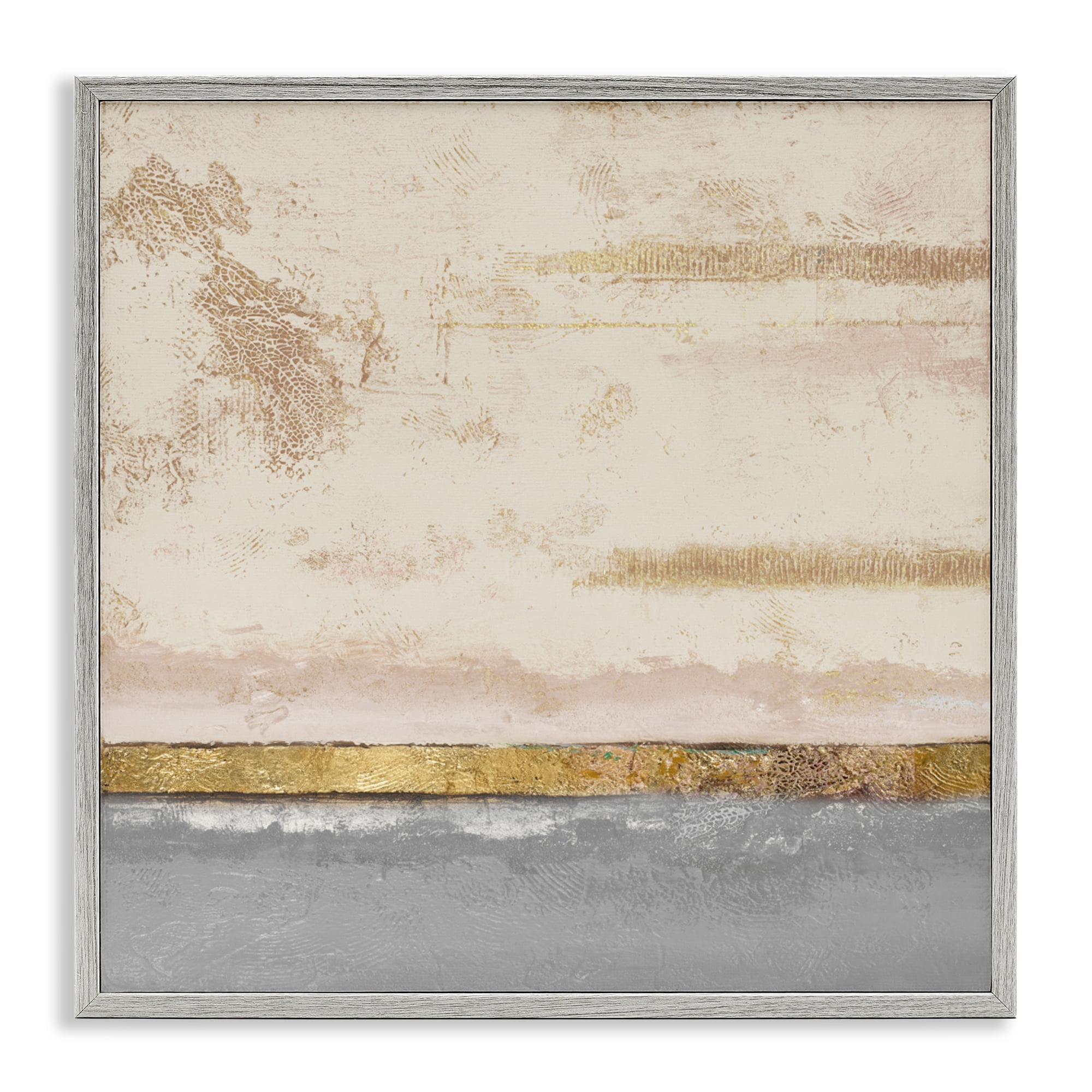 Stupell Industries Soft Sea Abstract Gray Framed Giclee Art, design by Patricia Pinto