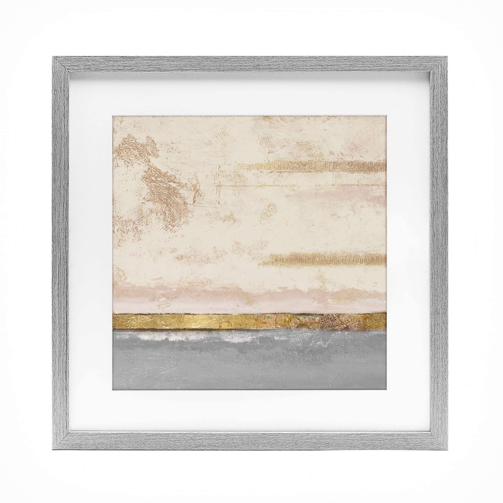 Stupell Industries Soft Sea Abstract Gray Framed Print Under Glass, design by Patricia Pinto