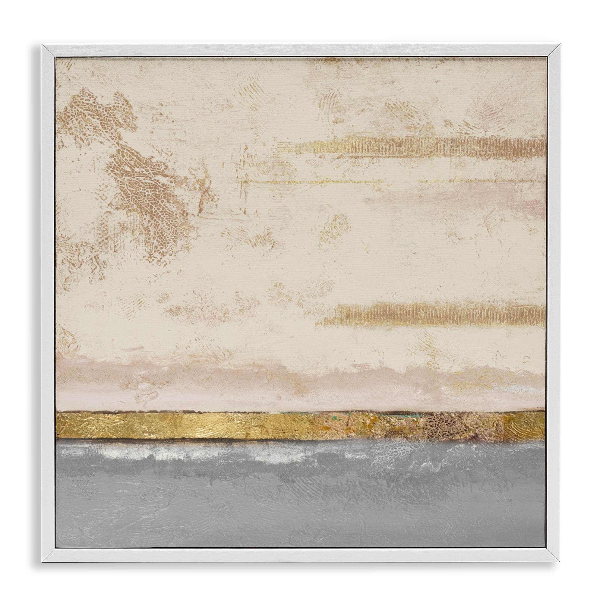 Stupell Industries Soft Sea Abstract White Framed Giclee Art, design by Patricia Pinto