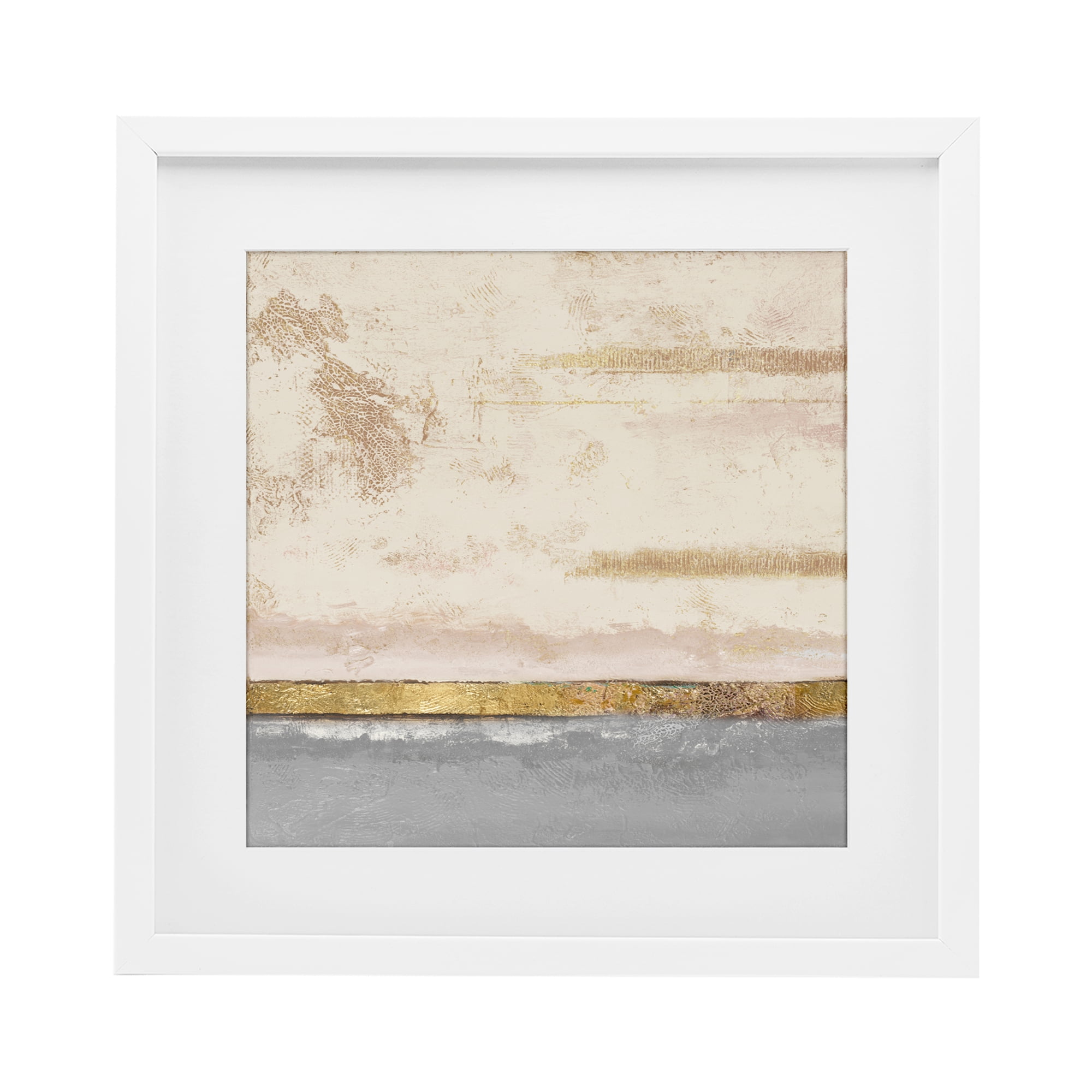 Stupell Industries Soft Sea Abstract White Framed Print Under Glass, design by Patricia Pinto