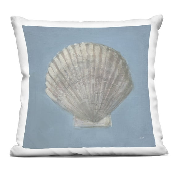 Stupell Industries Soft Sea Clam Shell Decorative Printed Throw Pillow design by Julia Purinton, 18 x 7 x 18