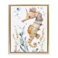 thumbnail image 1 of Stupell Industries Soft Seahorse Underwater Animals Painting Gold Floater Framed Canvas Art Print Wall Art, 17 x 21, 1 of 10