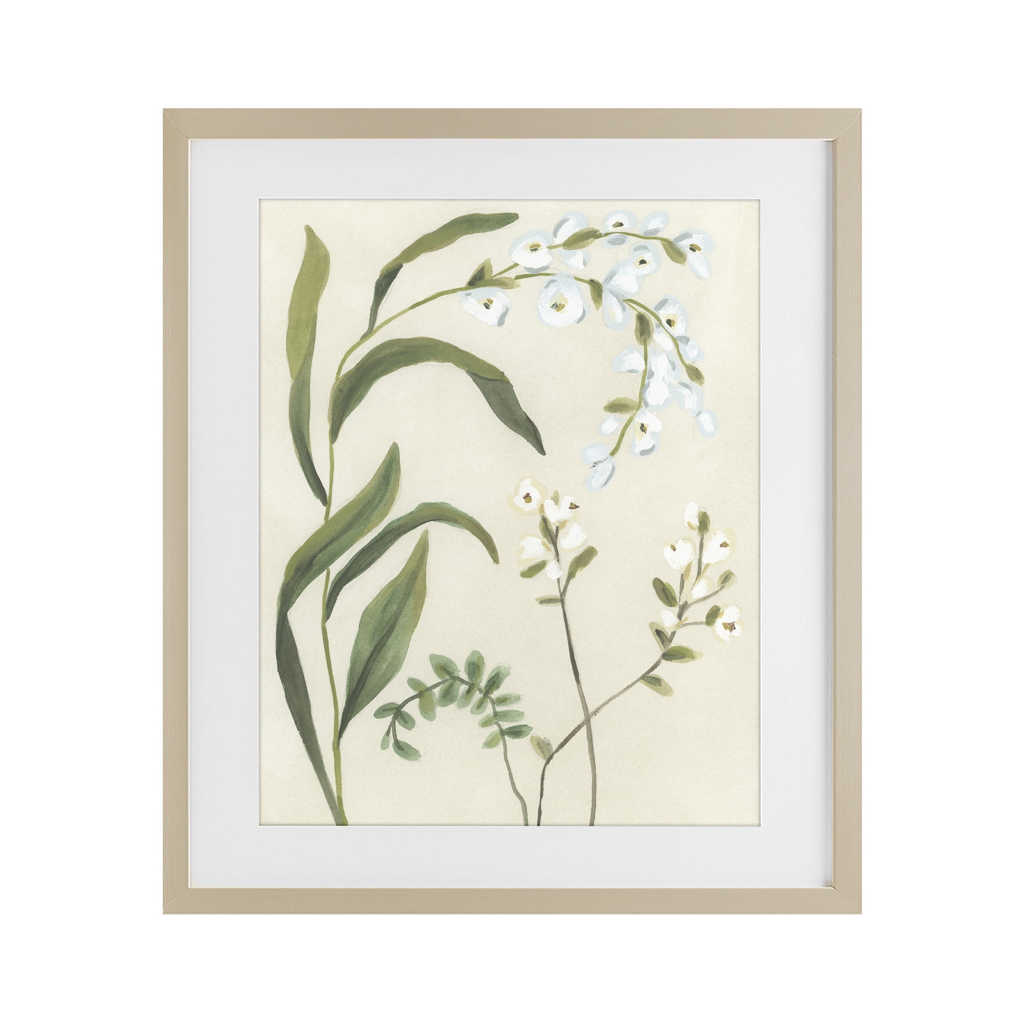 Stupell Industries Soft Snowdrop Stems Birch Framed Print Under Glass, design by June Erica Vess