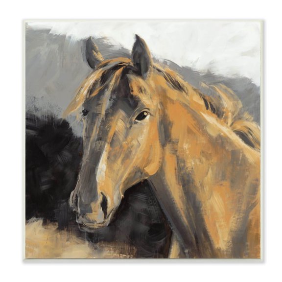 Stupell Industries Soft Southwestern Horse Portrait Brown Grey Design by Liz Jardine