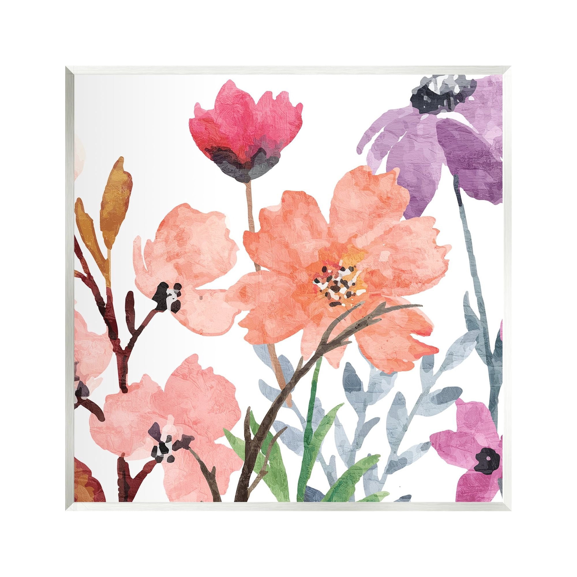 Stupell Industries Soft Spring Florals Botanical & Floral Painting Unframed Art Print Wall Art, 12 x 12