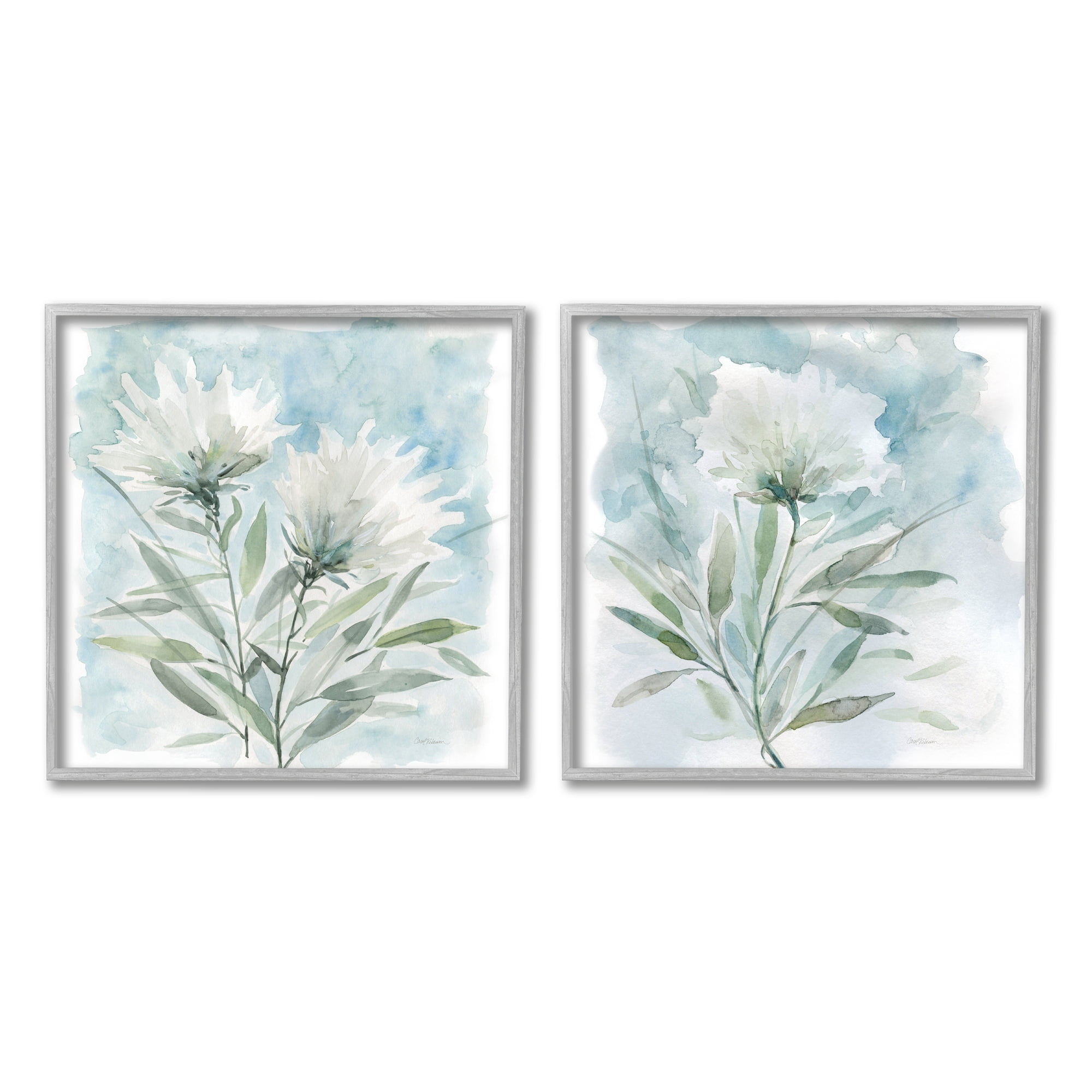 Stupell Industries Soft Spring Flower Still Life White Watercolor Florals, 12 x 12, Design by Carol Robinson